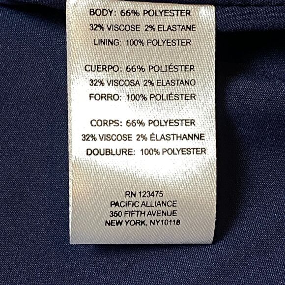 Tahari by Arthur S. Levine Peacoat Jacket Women's Size 16 Blue Double Breasted - Picture 7 of 16